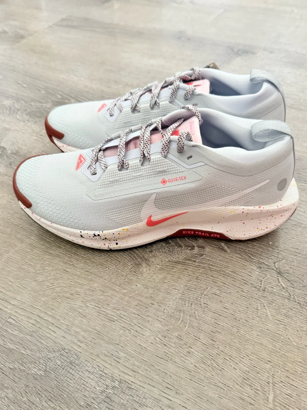 Nike Pegasus Trail 5 GORE-TEX 'Platinum Paint Splatter' Fq0912-007 Size 10.5